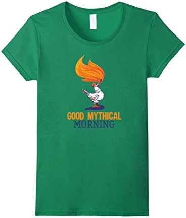 Women's Good Mythical Morning T-Shirt Chicken Morning Large Kelly Green
