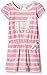 Hatley Girls' Little Horses & Flowers-Ticking Dropped Waist Dress