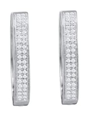 0.25CTW DIAMOND MICRO PAVE HOOPS