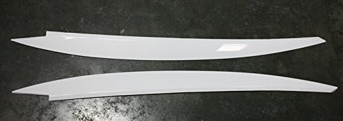 Gloss White Headlight Eyelids for 2014 2015 VW Golf 2.5, GTI, Golf R MK7 - Pair