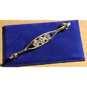 STSP20 Single Horizontal Bar Stock Pin with 3 Diamant�
