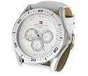 Tommy Hilfiger Women's White Leather Strap Watch #1780814