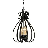 AF Lighting 6732-3H Candice Olson Mission Inn Cadelabra-Style Chandelier, Oil Rubbed Bronze Metal by Candice Olson