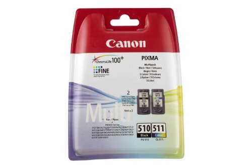 Canon Tintenpatrone PG-510 / CL-511 Multipack, schwarz und farbig