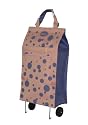 Lilac dots foldable shopping trolley