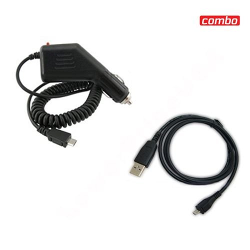 HTC G2 4G Combo Rapid Car Charger + USB Data Charge Sync Cable for HTC G2