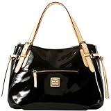 Dooney & Bourke Patent Venus Collection Large Nina Black