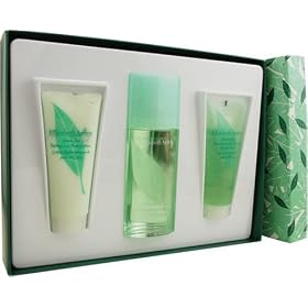 Green Tea By Elizabeth Arden For Women. Set-eau De Parfum Spray 3.3 Ounces & Body Lotion 3.3 Ounces & Shower Gel 3.3 Ounces