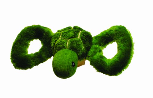 Jolly Pets Tug-a-Mal Turtle Squeaky Toy for Pets, Large