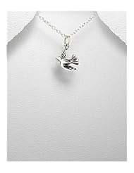 Bird Pendant Necklace In 92.5 Sterling Silver