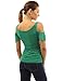 PattyBoutik Women's Scoop Neck Cut Out Flutter Sleeve Blouse