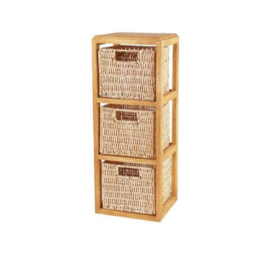 Bambus Wäschekorb + Regal auf halbehalbe.de