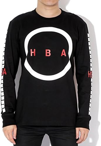 Hood By Air Men's Circle With Logo Print Long Sleeves Tee XS Black