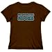 Rugby Union Football ROCKS ! Sports Womens T-Shirt (Brown, Sizes X-Small - XXX-Large)