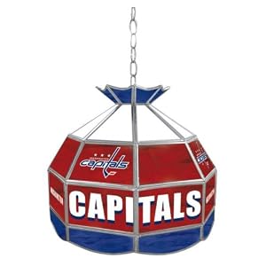 Trademark NHL Washington Capitals stained glass Tiffany lamp - 16-inch