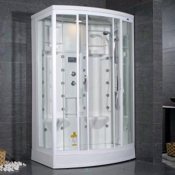 Atlasinternational ZA213 L-R 85 in. Ariel Fully Loaded Two Person Steam Shower Unit