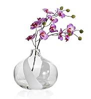 Artificial Orchid in Swirl Vase