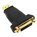 Electronics : HDMI Male to DVI Female Gold Plated Adapter Coupler By IKross