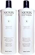 Nioxin System 1 Cleanser & Scalp Therapy Duo Set for Normal to Thin-looking Hair 33.8 oz (1 Liter)