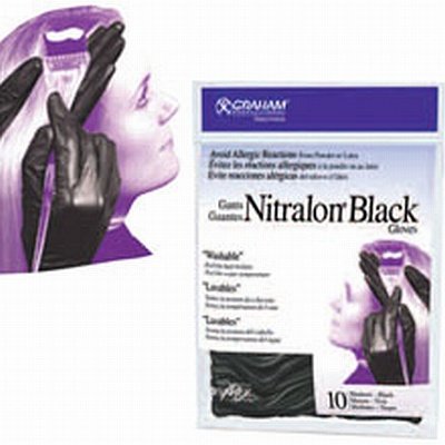 Graham Black Nitralon Glove-Medium (10 Per Bag)