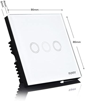 BoxLink@ CE Remote Control Touch Switch White color Two-way Wall Light Touch Switch with Crystal Glass Panel. For Smart home system, Home automation system with BoxLink Thinker and S3, BroadLink rm-Pro universal remote control.