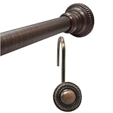 Elite Home Fashions 9194/9057 Finial Rod-Rubbed Bronze - Hook-Round - Rubbed Bronze