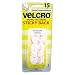 Sticky-Back Hook and Loop Dot Fasteners on Strips, 5/8 dia., Black, 15 Sets/Pack