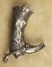 Cowboy Boot & Spur Pewter Cabinet Knob/Pull (Right Face)