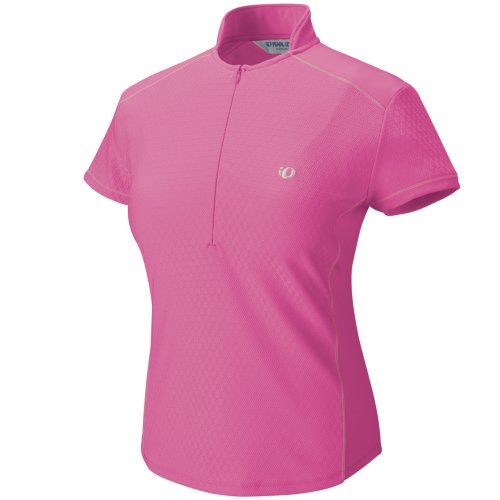 Pearl iZUMi Womens Superstar 1/2-Zip Jersey,Flamingo,X-Small