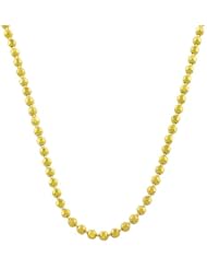 14 Karat Yellow Gold Diamond-Cut Beads Chain (1.2 mm Thick, 18 inch)