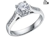 Diamond Cathedral Engagement Ring 3/4 Carat (ctw) in 18K White Gold