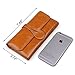 Jack&Chris Women's Genuine Leather Organizer Wallet Card Case Purse, WBXH053 (Brown)