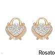 Rosato! Made in Italy Elegant Earrings With 12.70ctw Super Clean GH/VS Diamonds and Quartz Made of 18K Gold