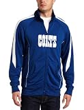 NFL Men's Indianapolis Colts Tailgate Time Track Adult Long Sleeve Full Zip Track Jacket (Stadium Blue/White, X-Large)