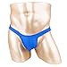 FFESHOW Men's Smooth Bikini Pouch Underwear G String Thongs (Blue)