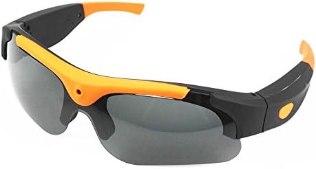 HD 720P Eyewear Video Recorder Sunglasses Camera Recording DVR Glasses Camcorder 5 Mega pixels 1280X720,Yellow-Black