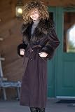 Women's Cashmere Coat with Fur Collar