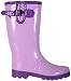 Women's Tall Waterproof Rubber Rain and Garden Boots with Buckle