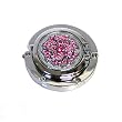 Designer Collection Pink Rhinestone Magnetic Foldable Purse Hook/hanger with Hidden Mirror