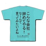 こんな会社 Tシャツ (アクア) M