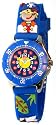 Baby Watch - Montre enfant - Gar&ccedil;on - Zip Pirates - La montre p&eacute;dagogique - Plastique gomme bleu avec dessins 3D - Avec m&eacute;thode d'apprentissage