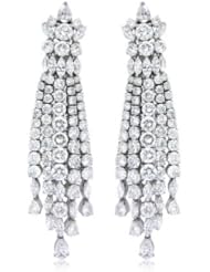 Diamond & 18k White Gold Chandelier Earrings
