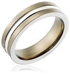 6mm Titanium w/ Sterling Silver Wedding Band