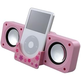 Insten PINK Universal Portable Travel Size Fold-Up Compact Mobile(amplified) Speakers for Apple iPod / iPod Video / iPod nano / iPod Photo / iPod Mini / iPod Shuffle, Microsoft Zune or MP3 cellphone players, CD, DVD ,PDA from Eforcity