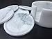 White Marble Coaster Set 6 Pcs Felt Bottom