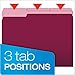 Pendaflex Two-Tone Color File Folders, Letter Size, 1/3 Cut, Burgundy, 100 Per box (152 1/3 BUR)