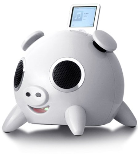 Speakal iPig 2.1 Stereo iPod Docking Station with 5 Speakers (White)