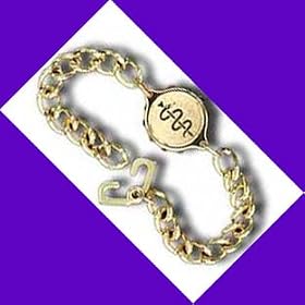 SOS Emergency Medical ID Bracelet, women's 18k gold-finish