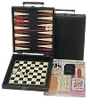 Magnetic Travel Game 7 in 1,Chess,Checkers,Backgammon,Cribbage,Dominoes,Playing cards,Poker Dice
