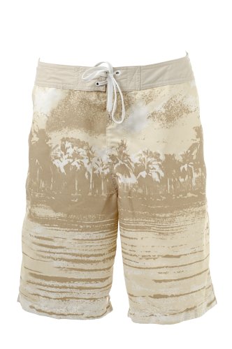 F2 Boardshort Photo Palms beige